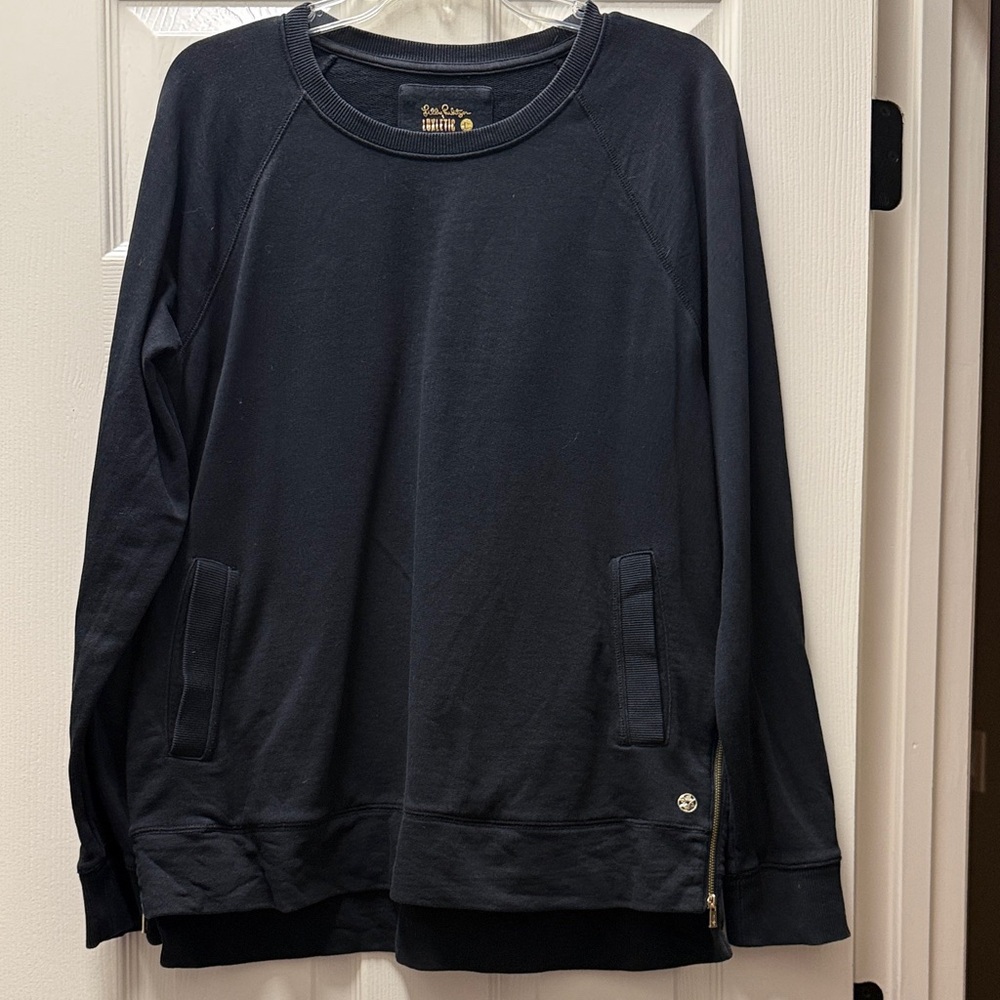 Lilly Pulitzer Beach Comber Black Crewneck Sweatshirt